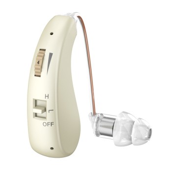 Behind the Ear Rechargeable Hearing Amplifier, Fits Either Ear, One Pack