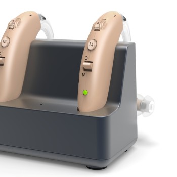 Rechargeable Hearing Aids 4-Mode Noise Cancellation with Charging Dock