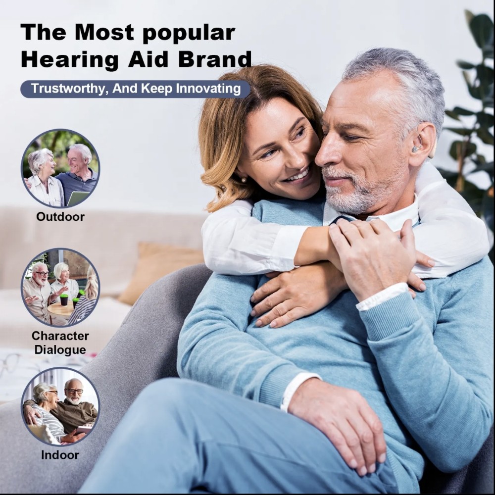 RIC Hearing Aids for Seniors – Superior Sound, BTE Fit,Quick Charging
