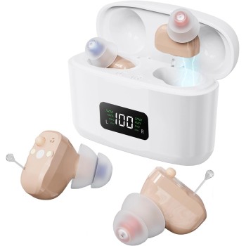 Rechargeable, Virtually Invisible Hearing Aids with Noise Cancellation