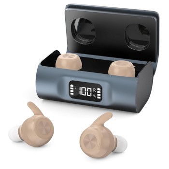 Rechargeable TWS Hearing Aids with Crystal Clear Sound & Noise Cancellation