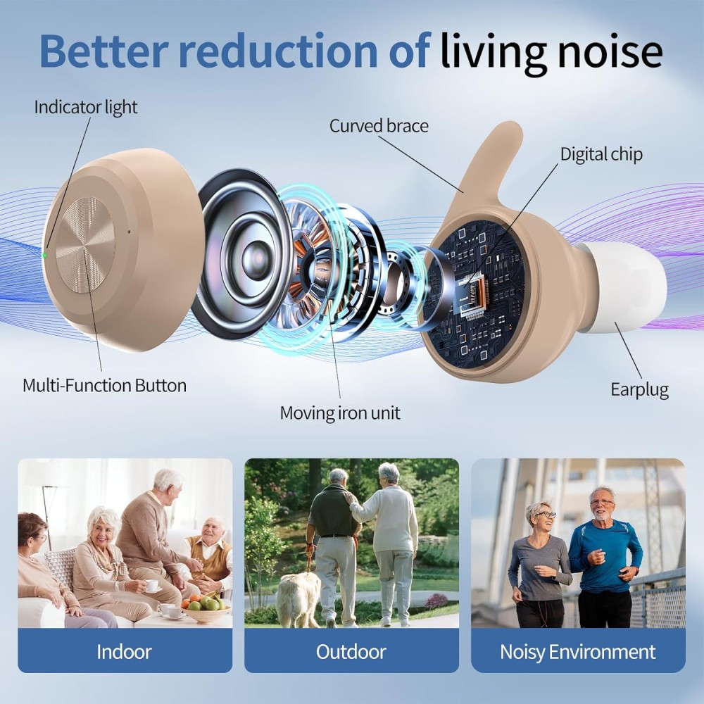 Rechargeable TWS Hearing Aids with Crystal Clear Sound & Noise Cancellation Rechargeable TWS Hearing Aids with Crystal Clear Sound & Noise Cancellation