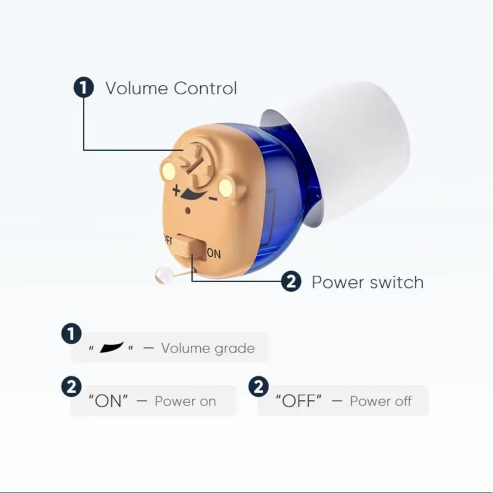 Rechargeable CIC Hearing Aids for Both Ears with Charging Case Rechargeable CIC Hearing Aids for Both Ears with Charging Case