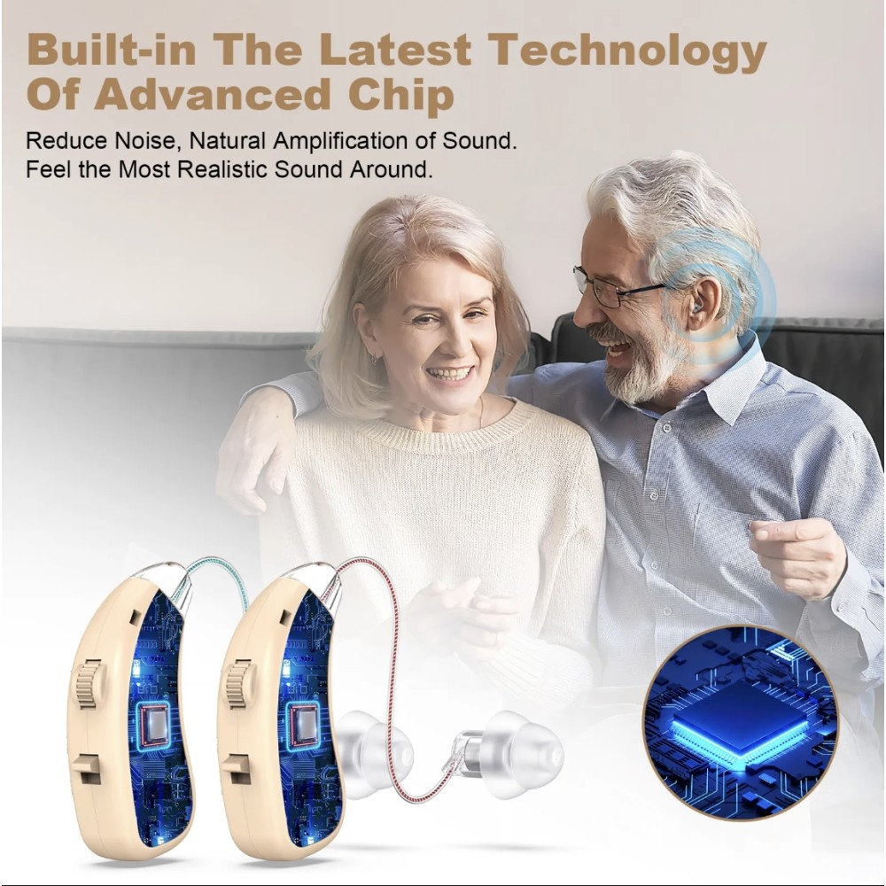 Rechargeable Digital BTE Hearing Aids for All-Day Comfort Flesh Color