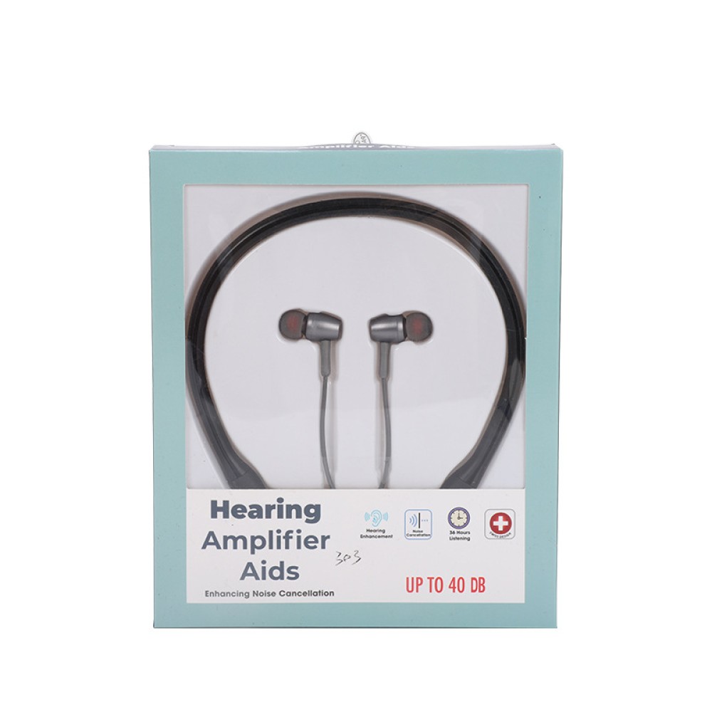 Rechargeable Neck-Mounted Hearing Amplifier Aids for both Ears Rechargeable Neck-Mounted Hearing Amplifier Aids for both Ears