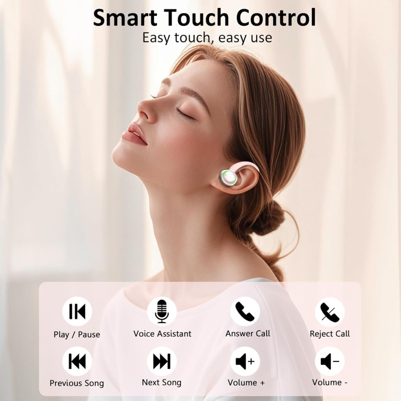 Wireless Earbuds, 2026 New Bluetooth 5.4 Sports Headphones, 50+Hrs Playtime HiFi Stereo Earbuds, 4 ENC Noise Cancelling Mics, IP7 Waterproof Earphones with Earhook for Gym Workouts, USB-C Fast Charge Wireless Earbuds, 2026 New Bluetooth 5.4 Sports Headphones, 50+Hrs Playtime HiFi Stereo Earbuds, 4 ENC Noise Cancelling Mics, IP7 Waterproof Earphones with Earhook for Gym Workouts, USB-C Fast Charge