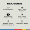 Skullcandy EcoBuds Sustainable Wireless Earbuds, Bluetooth Headphones, Up to 8 Hours Battery, Noise Isolating Fit, Battery-Free Charging Case, Microphone for iPhone Android - Glacier