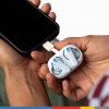 Skullcandy EcoBuds Sustainable Wireless Earbuds, Bluetooth Headphones, Up to 8 Hours Battery, Noise Isolating Fit, Battery-Free Charging Case, Microphone for iPhone Android - Glacier