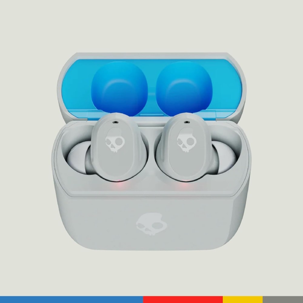 Skullcandy Mod Wireless Earbuds, Bluetooth Headphones, Up to 32 Hours Battery, Noise Isolating Fit, Sweat and Water Resistant, Microphone for iPhone Android - Light Grey/Blue Skullcandy Mod Wireless Earbuds, Bluetooth Headphones, Up to 32 Hours Battery, Noise Isolating Fit, Sweat and Water Resistant, Microphone for iPhone Android - Light Grey/Blue