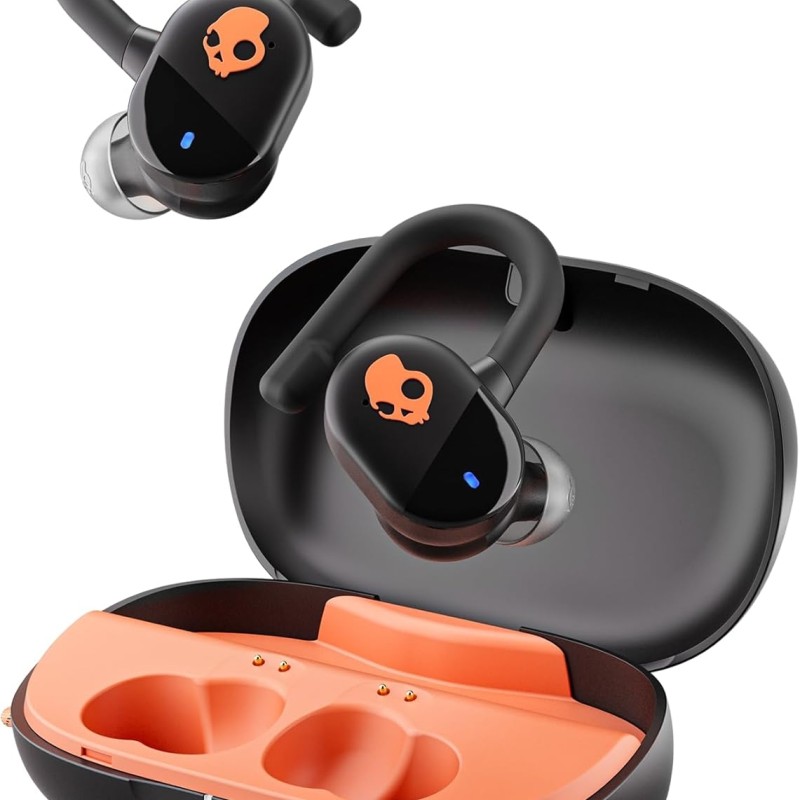 Skullcandy Push Play Active Wireless Earbuds, Bluetooth Headphones, Noise Isolating Fit, 34 Hrs Battery, Secure-Fit Over-Ear Hanger, Sweat Water Resistant, Microphone for iPhone Android - Black/Orange Skullcandy Push Play Active Wireless Earbuds, Bluetooth Headphones, Noise Isolating Fit, 34 Hrs Battery, Secure-Fit Over-Ear Hanger, Sweat Water Resistant, Microphone for iPhone Android - Black/Orange