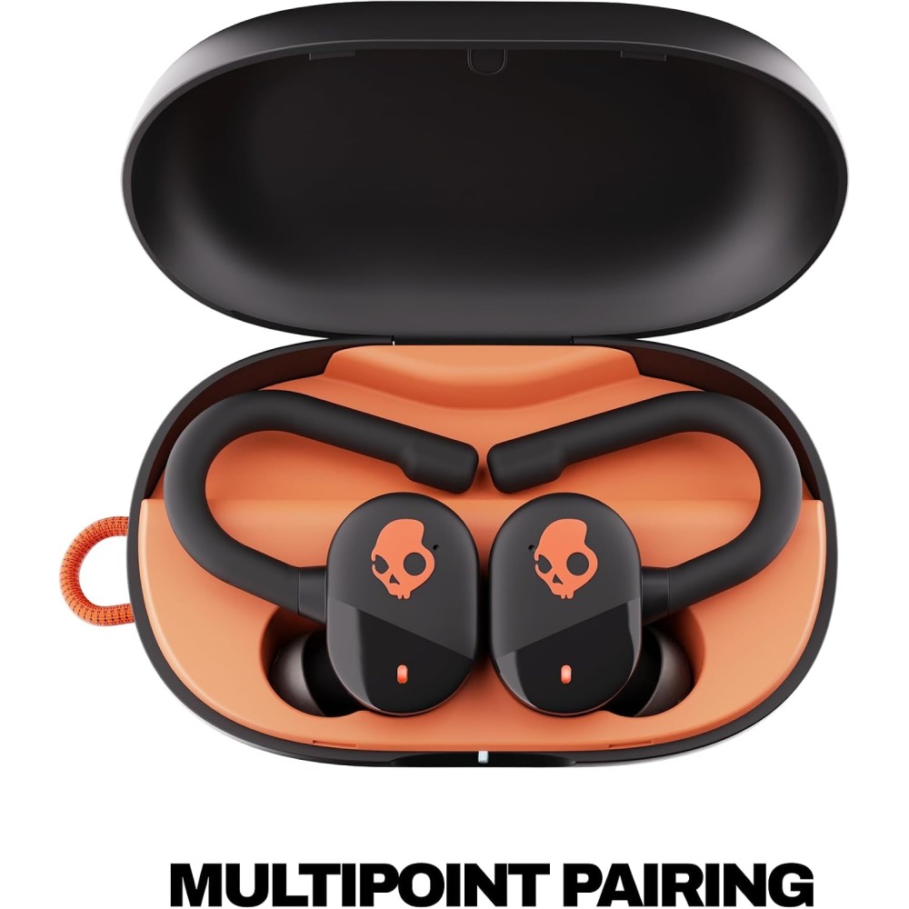 Skullcandy Push Play Active Wireless Earbuds, Bluetooth Headphones, Noise Isolating Fit, 34 Hrs Battery, Secure-Fit Over-Ear Hanger, Sweat Water Resistant, Microphone for iPhone Android - Black/Orange Skullcandy Push Play Active Wireless Earbuds, Bluetooth Headphones, Noise Isolating Fit, 34 Hrs Battery, Secure-Fit Over-Ear Hanger, Sweat Water Resistant, Microphone for iPhone Android - Black/Orange