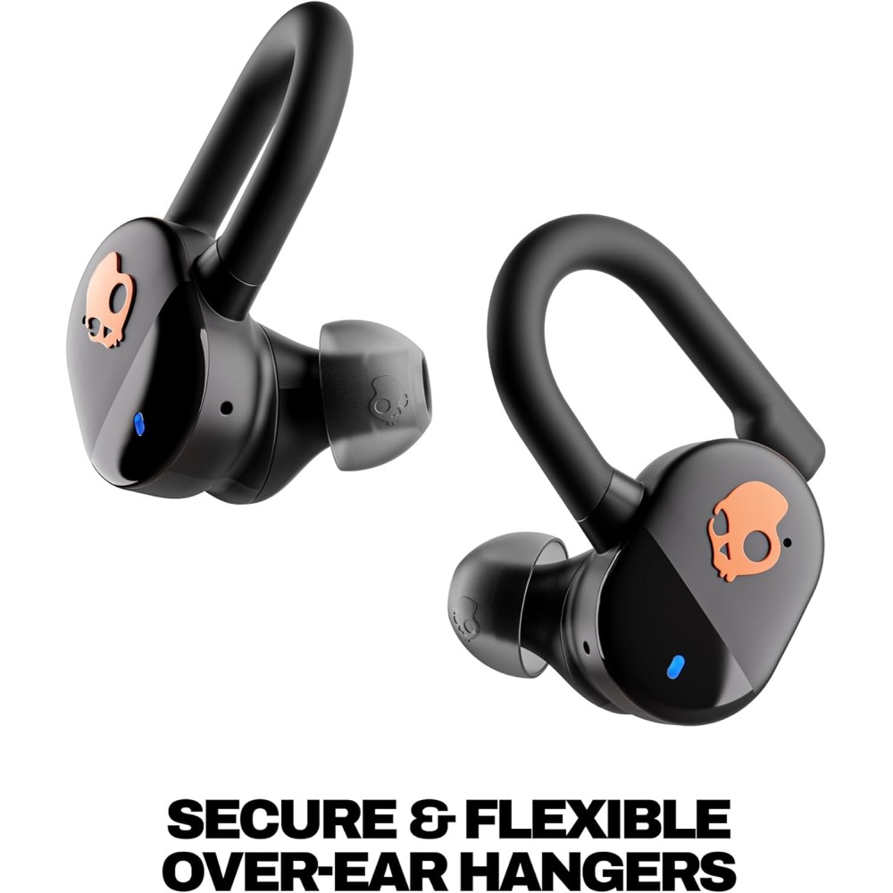 Skullcandy Push Play Active Wireless Earbuds, Bluetooth Headphones, Noise Isolating Fit, 34 Hrs Battery, Secure-Fit Over-Ear Hanger, Sweat Water Resistant, Microphone for iPhone Android - Black/Orange Skullcandy Push Play Active Wireless Earbuds, Bluetooth Headphones, Noise Isolating Fit, 34 Hrs Battery, Secure-Fit Over-Ear Hanger, Sweat Water Resistant, Microphone for iPhone Android - Black/Orange