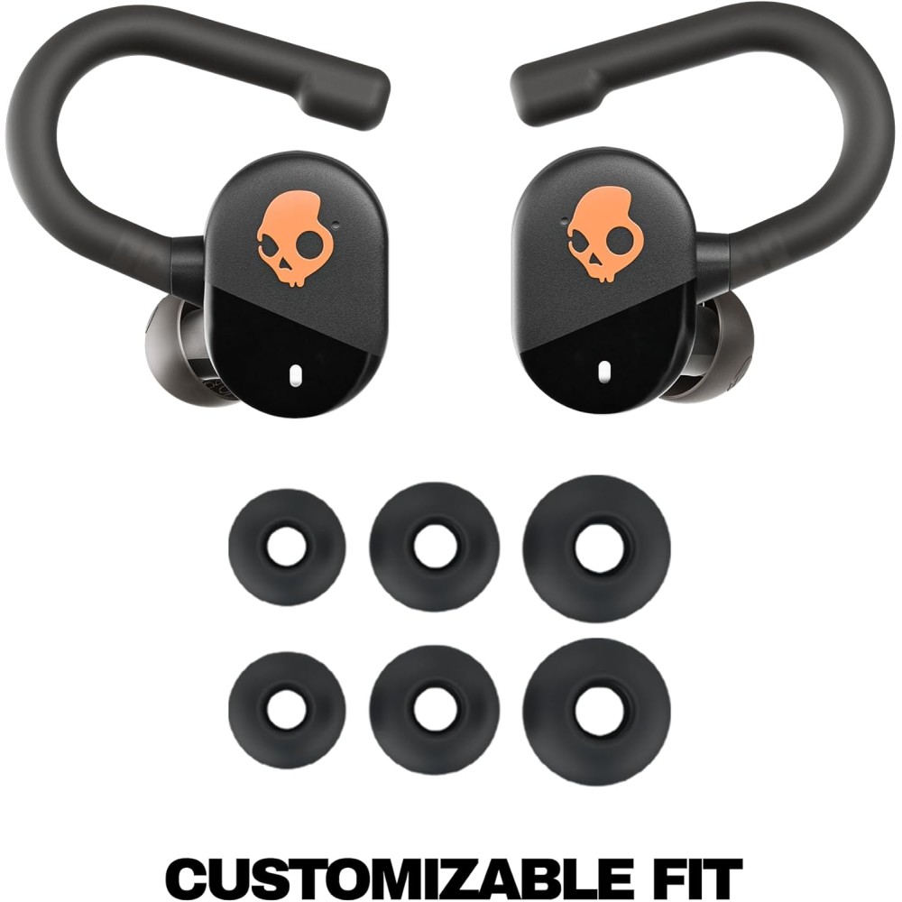 Skullcandy Push Play Active Wireless Earbuds, Bluetooth Headphones, Noise Isolating Fit, 34 Hrs Battery, Secure-Fit Over-Ear Hanger, Sweat Water Resistant, Microphone for iPhone Android - Black/Orange Skullcandy Push Play Active Wireless Earbuds, Bluetooth Headphones, Noise Isolating Fit, 34 Hrs Battery, Secure-Fit Over-Ear Hanger, Sweat Water Resistant, Microphone for iPhone Android - Black/Orange