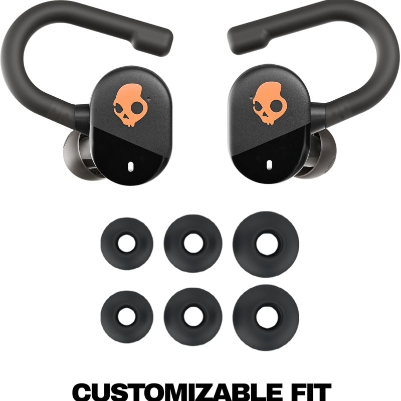 Skullcandy Push Play Active Wireless Earbuds, Bluetooth Headphones, Noise Isolating Fit, 34 Hrs Battery, Secure-Fit Over-Ear Hanger, Sweat Water Resistant, Microphone for iPhone Android - Black/Orange Skullcandy Push Play Active Wireless Earbuds, Bluetooth Headphones, Noise Isolating Fit, 34 Hrs Battery, Secure-Fit Over-Ear Hanger, Sweat Water Resistant, Microphone for iPhone Android - Black/Orange