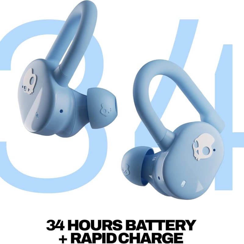 Skullcandy Push Play Active Wireless Earbuds, Bluetooth Headphones, Noise Isolating Fit, 34 Hrs Battery, Secure-Fit Over-Ear Hanger, Sweat Water Resistant, Microphone for iPhone Android - Black/Orange Skullcandy Push Play Active Wireless Earbuds, Bluetooth Headphones, Noise Isolating Fit, 34 Hrs Battery, Secure-Fit Over-Ear Hanger, Sweat Water Resistant, Microphone for iPhone Android - Black/Orange