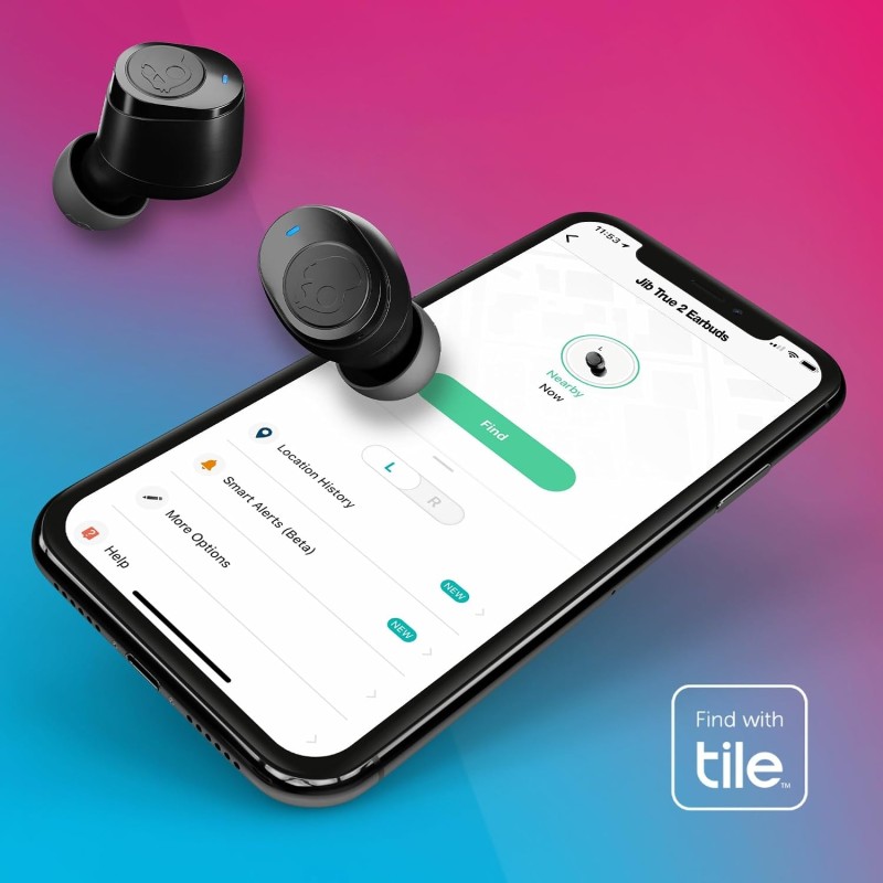 Skullcandy Jib True 2 Wireless Earbuds, Bluetooth Headphones, Up to 33 Hours Battery with Charging Case, Noise Isolating Fit, Sweat and Water Resistant, Microphone for iPhone Android - True Black Skullcandy Jib True 2 Wireless Earbuds, Bluetooth Headphones, Up to 33 Hours Battery with Charging Case, Noise Isolating Fit, Sweat and Water Resistant, Microphone for iPhone Android - True Black