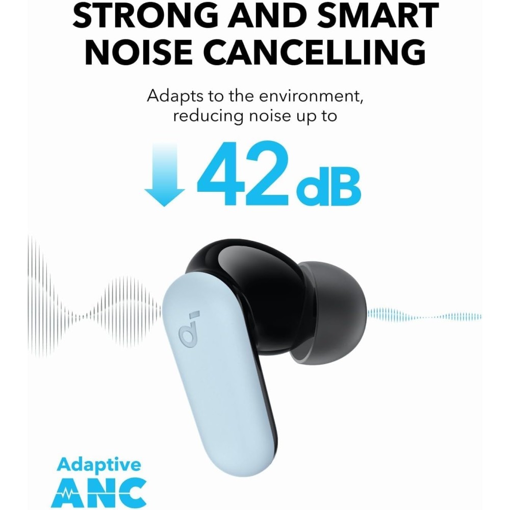 Soundcore P30i by Anker Noise Cancelling Earbuds, Strong and Smart Noise Cancelling, Powerful Bass, 45H Playtime, 2-in-1 Case and Phone Stand, IP54, Wireless Earbuds, Bluetooth 5.4 (Green) Soundcore P30i by Anker Noise Cancelling Earbuds, Strong and Smart Noise Cancelling, Powerful Bass, 45H Playtime, 2-in-1 Case and Phone Stand, IP54, Wireless Earbuds, Bluetooth 5.4 (Green)