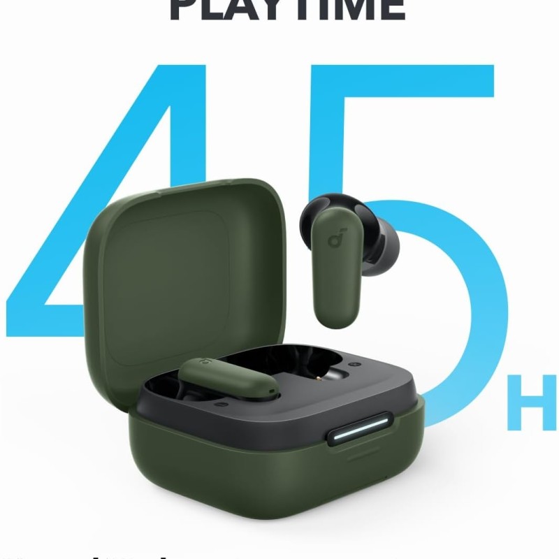 Soundcore P30i by Anker Noise Cancelling Earbuds, Strong and Smart Noise Cancelling, Powerful Bass, 45H Playtime, 2-in-1 Case and Phone Stand, IP54, Wireless Earbuds, Bluetooth 5.4 (Green) Soundcore P30i by Anker Noise Cancelling Earbuds, Strong and Smart Noise Cancelling, Powerful Bass, 45H Playtime, 2-in-1 Case and Phone Stand, IP54, Wireless Earbuds, Bluetooth 5.4 (Green)