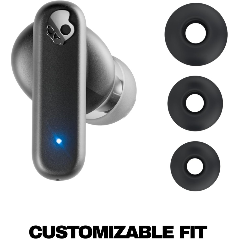 Skullcandy Smokin’ Buds Wireless Earbuds, Bluetooth Headphones, Noise Isolating Fit, Up to 20 Hours Battery, IPX4 Sweat and Water Resistant, Microphone for iPhone Android - True Black Skullcandy Smokin’ Buds Wireless Earbuds, Bluetooth Headphones, Noise Isolating Fit, Up to 20 Hours Battery, IPX4 Sweat and Water Resistant, Microphone for iPhone Android - True Black