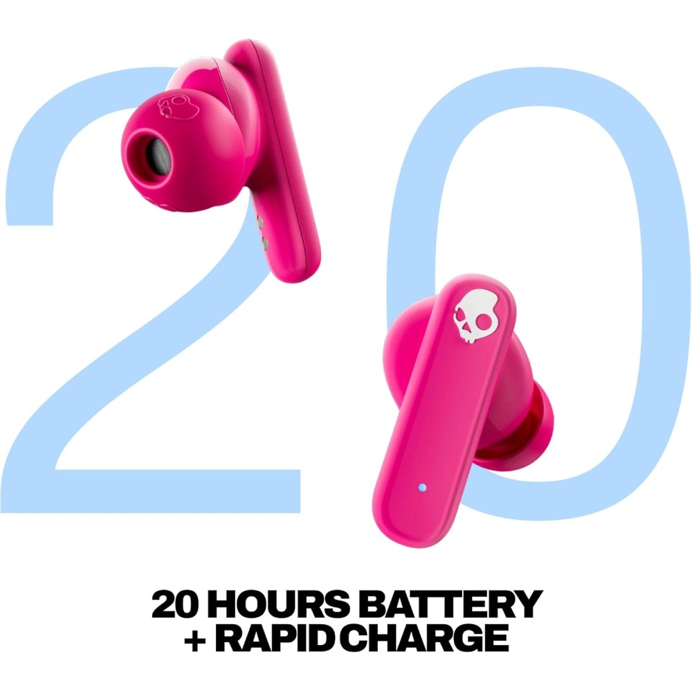 Skullcandy Smokin’ Buds Wireless Earbuds, Bluetooth Headphones, Noise Isolating Fit, Up to 20 Hours Battery, IPX4 Sweat and Water Resistant, Microphone for iPhone Android - True Black Skullcandy Smokin’ Buds Wireless Earbuds, Bluetooth Headphones, Noise Isolating Fit, Up to 20 Hours Battery, IPX4 Sweat and Water Resistant, Microphone for iPhone Android - True Black