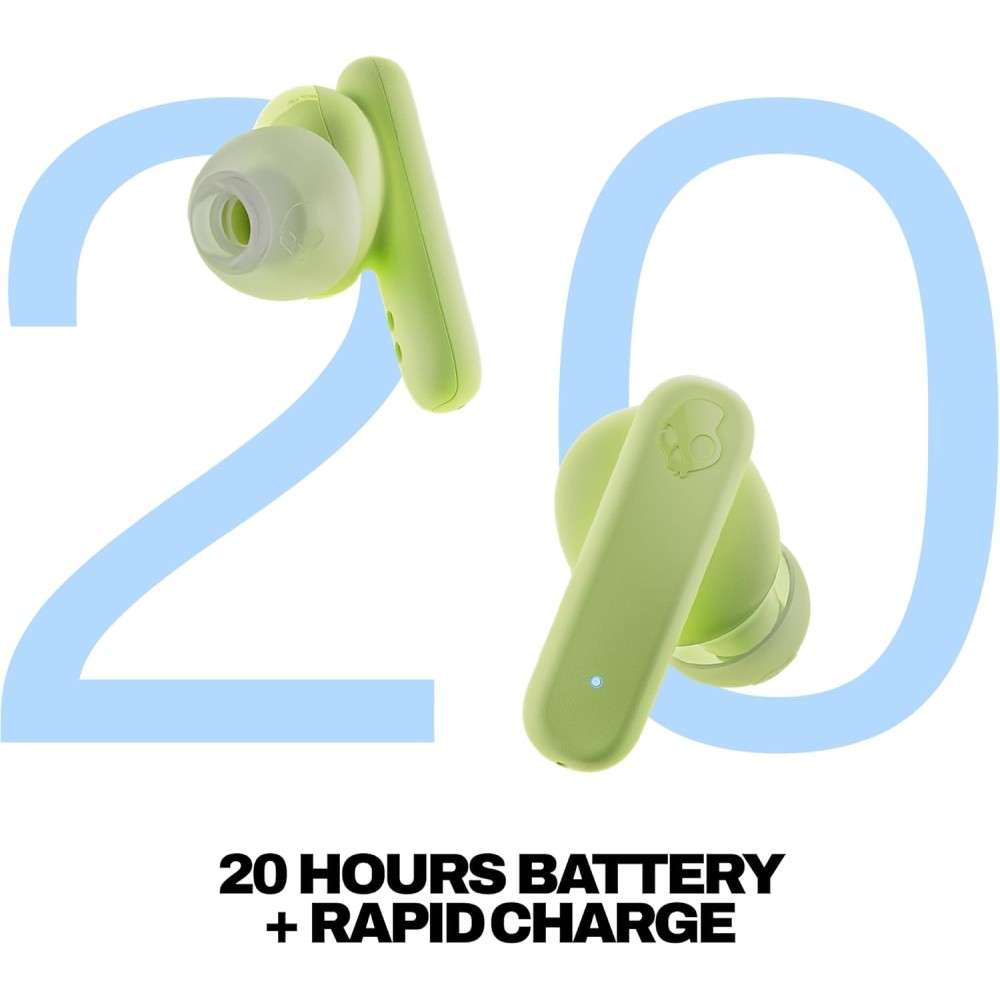 Skullcandy Smokin’ Buds Wireless Earbuds, Bluetooth Headphones, Noise Isolating Fit, Up to 20 Hours Battery, IPX4 Sweat and Water Resistant, Microphone for iPhone Android - True Black Skullcandy Smokin’ Buds Wireless Earbuds, Bluetooth Headphones, Noise Isolating Fit, Up to 20 Hours Battery, IPX4 Sweat and Water Resistant, Microphone for iPhone Android - True Black