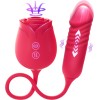 Vibrator Dildo Sex Toys for Women - MOOLIGIRL Rose Sex Toy with Thrusting G Spot Vibrators & 10 Sucking Modes for Clitoral Nipple Stimulation Anal Dildos Adult Sex Toys Games for Couples Sex Machine