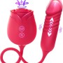 Vibrator Dildo Sex Toys for Women - MOOLIGIRL Rose Sex Toy with Thrusting G Spot Vibrators & 10 Sucking Modes for Clitoral Nipple Stimulation Anal Dildos Adult Sex Toys Games for Couples Sex Machine