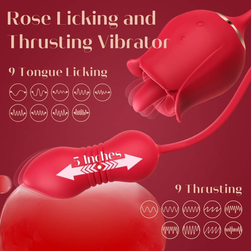 Vibrator Dildo Sex Toys for Women - MOOLIGIRL Rose Sex Toy with Thrusting G Spot Vibrators & 10 Sucking Modes for Clitoral Nipple Stimulation Anal Dildos Adult Sex Toys Games for Couples Sex Machine Vibrator Dildo Sex Toys for Women - MOOLIGIRL Rose Sex Toy with Thrusting G Spot Vibrators & 10 Sucking Modes for Clitoral Nipple Stimulation Anal Dildos Adult Sex Toys Games for Couples Sex Machine