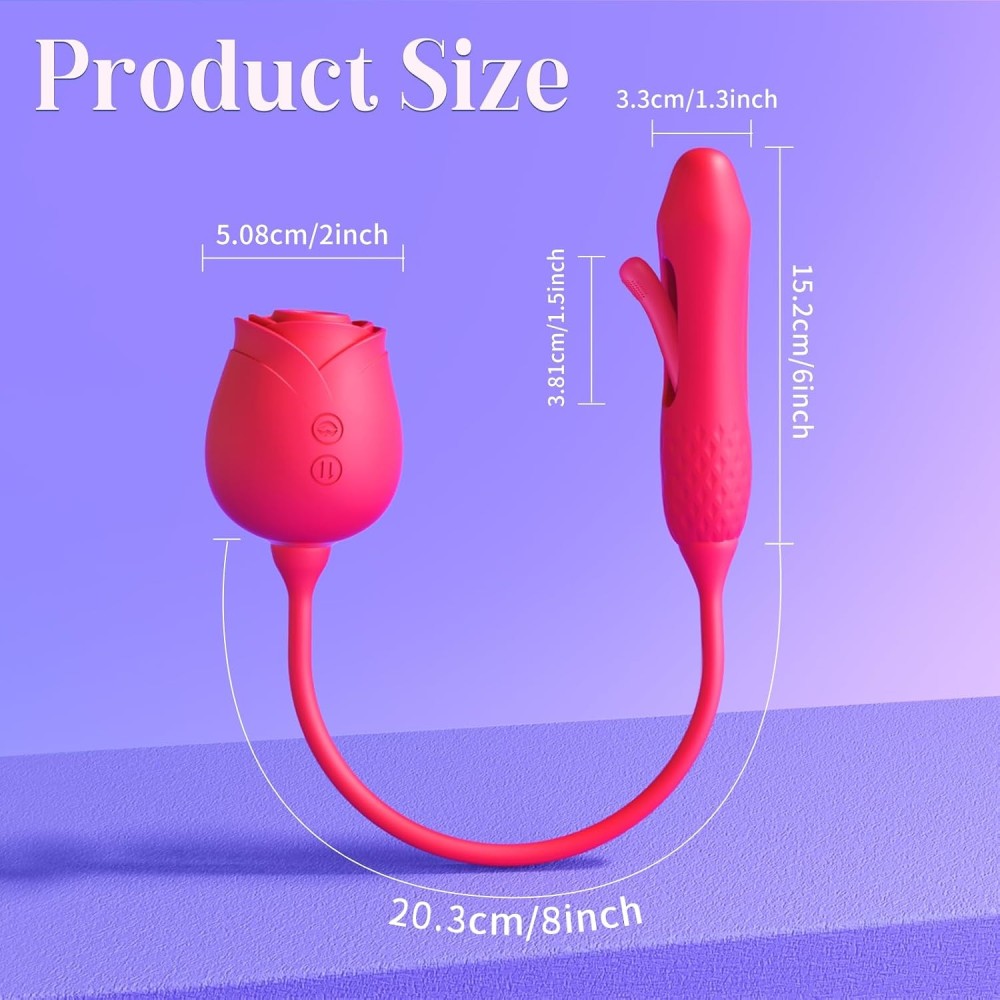 Vibrator Dildo Sex Toys for Women - MOOLIGIRL Rose Sex Toy with Thrusting G Spot Vibrators & 10 Sucking Modes for Clitoral Nipple Stimulation Anal Dildos Adult Sex Toys Games for Couples Sex Machine Vibrator Dildo Sex Toys for Women - MOOLIGIRL Rose Sex Toy with Thrusting G Spot Vibrators & 10 Sucking Modes for Clitoral Nipple Stimulation Anal Dildos Adult Sex Toys Games for Couples Sex Machine