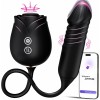 Vibrator Dildo Sex Toys for Women - MOOLIGIRL Rose Sex Toy with Thrusting G Spot Vibrators & 10 Sucking Modes for Clitoral Nipple Stimulation Anal Dildos Adult Sex Toys Games for Couples Sex Machine Vibrator Dildo Sex Toys for Women - MOOLIGIRL Rose Sex Toy with Thrusting G Spot Vibrators & 10 Sucking Modes for Clitoral Nipple Stimulation Anal Dildos Adult Sex Toys Games for Couples Sex Machine