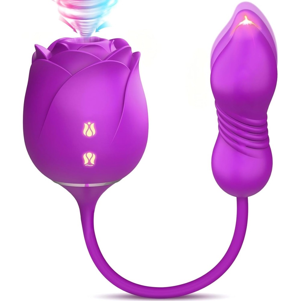 Vibrator Dildo Sex Toys for Women - MOOLIGIRL Rose Sex Toy with Thrusting G Spot Vibrators & 10 Sucking Modes for Clitoral Nipple Stimulation Anal Dildos Adult Sex Toys Games for Couples Sex Machine Vibrator Dildo Sex Toys for Women - MOOLIGIRL Rose Sex Toy with Thrusting G Spot Vibrators & 10 Sucking Modes for Clitoral Nipple Stimulation Anal Dildos Adult Sex Toys Games for Couples Sex Machine