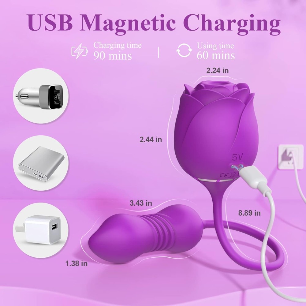 Vibrator Dildo Sex Toys for Women - MOOLIGIRL Rose Sex Toy with Thrusting G Spot Vibrators & 10 Sucking Modes for Clitoral Nipple Stimulation Anal Dildos Adult Sex Toys Games for Couples Sex Machine Vibrator Dildo Sex Toys for Women - MOOLIGIRL Rose Sex Toy with Thrusting G Spot Vibrators & 10 Sucking Modes for Clitoral Nipple Stimulation Anal Dildos Adult Sex Toys Games for Couples Sex Machine
