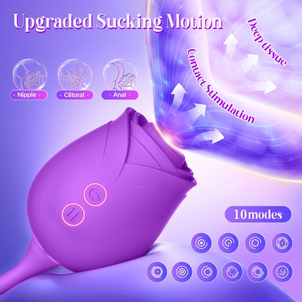 Vibrator Dildo Sex Toys for Women - MOOLIGIRL Rose Sex Toy with Thrusting G Spot Vibrators & 10 Sucking Modes for Clitoral Nipple Stimulation Anal Dildos Adult Sex Toys Games for Couples Sex Machine Vibrator Dildo Sex Toys for Women - MOOLIGIRL Rose Sex Toy with Thrusting G Spot Vibrators & 10 Sucking Modes for Clitoral Nipple Stimulation Anal Dildos Adult Sex Toys Games for Couples Sex Machine