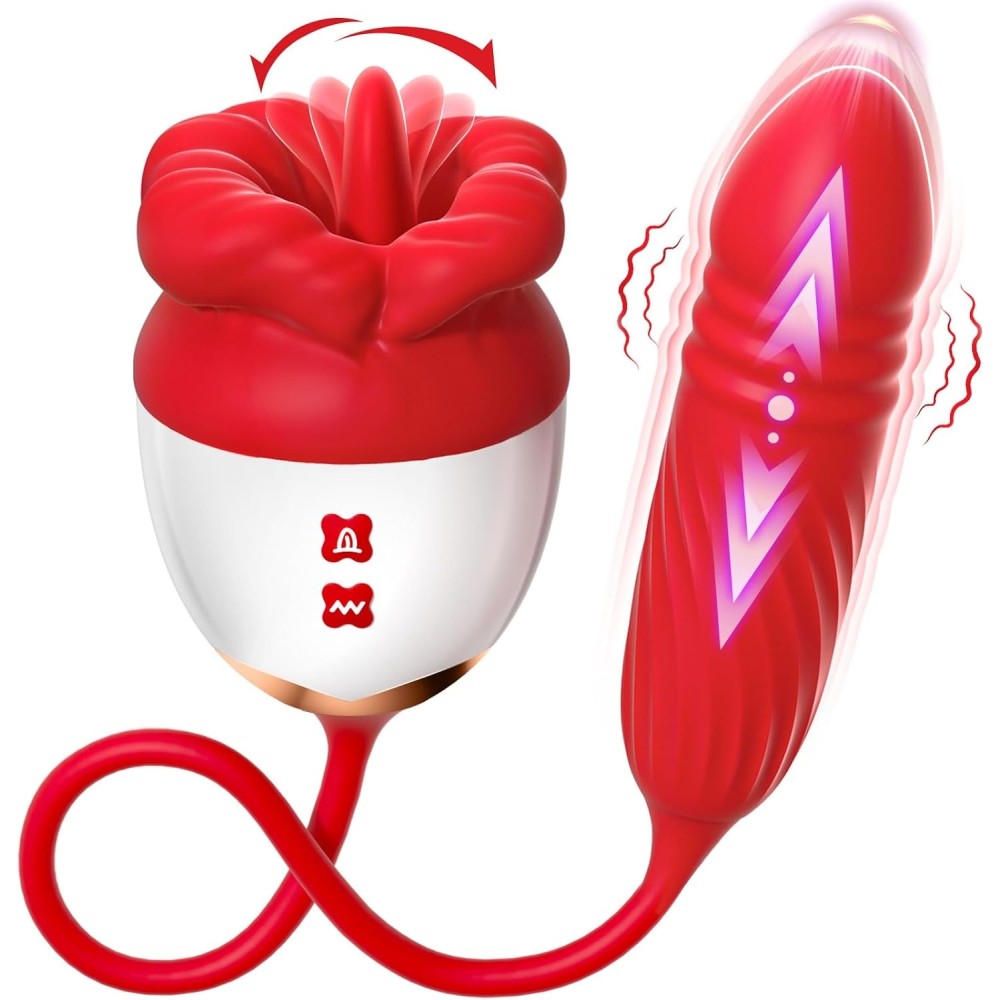 Vibrator Dildo Sex Toys for Women - MOOLIGIRL Rose Sex Toy with Thrusting G Spot Vibrators & 10 Sucking Modes for Clitoral Nipple Stimulation Anal Dildos Adult Sex Toys Games for Couples Sex Machine Vibrator Dildo Sex Toys for Women - MOOLIGIRL Rose Sex Toy with Thrusting G Spot Vibrators & 10 Sucking Modes for Clitoral Nipple Stimulation Anal Dildos Adult Sex Toys Games for Couples Sex Machine