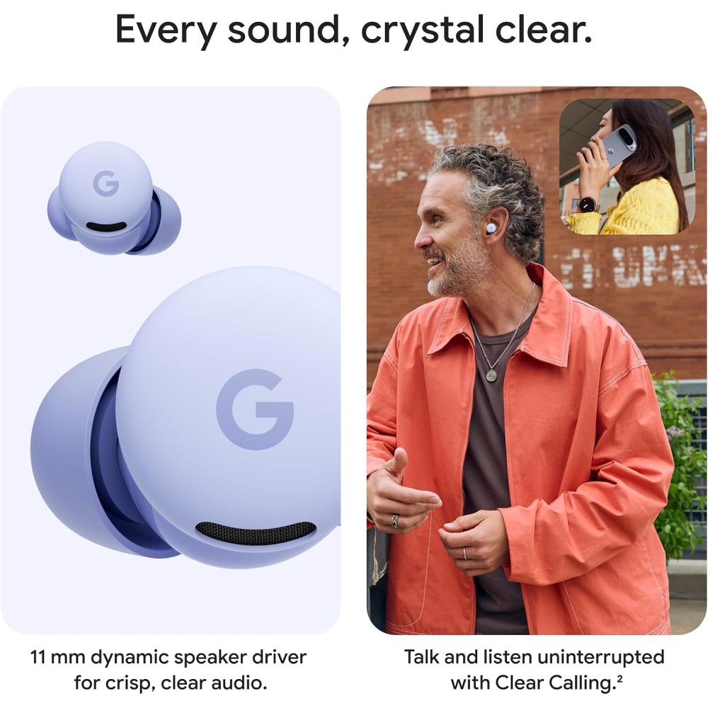Google Pixel Buds 2a - Wireless Bluetooth Earbuds with Active Noise Cancellation and Transparency Mode - Lightweight, Comfortable Fit - 20-Hour Battery - Water Resistant - Built for Gemini - Berry Google Pixel Buds 2a - Wireless Bluetooth Earbuds with Active Noise Cancellation and Transparency Mode - Lightweight, Comfortable Fit - 20-Hour Battery - Water Resistant - Built for Gemini - Berry