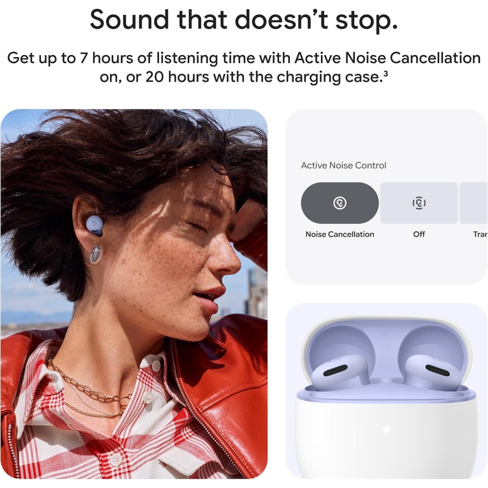 Google Pixel Buds 2a - Wireless Bluetooth Earbuds with Active Noise Cancellation and Transparency Mode - Lightweight, Comfortable Fit - 20-Hour Battery - Water Resistant - Built for Gemini - Berry Google Pixel Buds 2a - Wireless Bluetooth Earbuds with Active Noise Cancellation and Transparency Mode - Lightweight, Comfortable Fit - 20-Hour Battery - Water Resistant - Built for Gemini - Berry